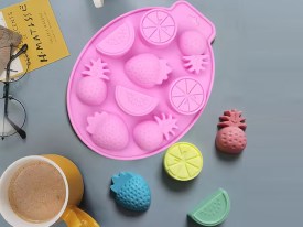 Molde silicona 9 frutas surtidas